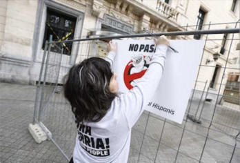 Acción de Sortu en la Bolsa de Bilbo en enero de 2020 en la que se denunció el caso de Maté.