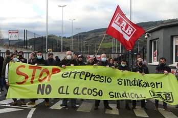 LABek Trapagarango Amazonen eginiko protesta bat, artxiboko irudian.