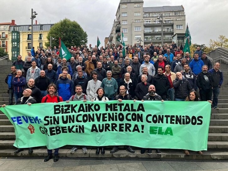 ELA ha decidido en asamblea convocar huelga del 28 de noviembre al 2 de diciembre en el Metal de Bizkaia.