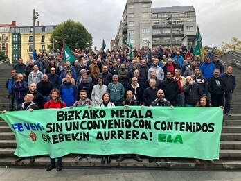 ELA decide en asamblea convocar huelga del 28 de noviembre al 2 de diciembre en el Metal de Bizkaia.