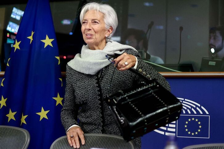 Lagarde, este lunes en la comisión parlamentaria de Asuntos Económicos y Monetarios.