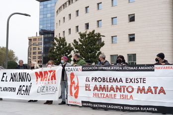 Imagen de archivo de una movilización para exigir justicia para las víctimas de amianto.