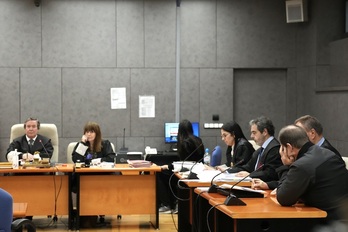 Imagen de archivo del juicio contra el acusado de matar a su tío en Amorebieta.
