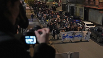 Sarek deitutako manifestazioa Azpeitian.