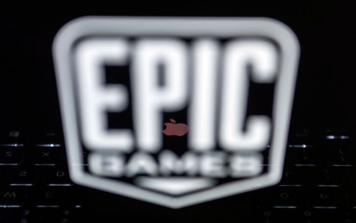 El logo de Epic Games, desarrolladora de videojuegos y creadora de Fortnite.