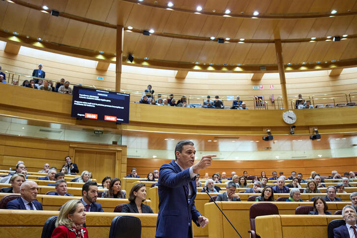 El presidente del Gobierno español, Pedro Sánchez, volvió a mantener un tenso debate con el presidente del PP.