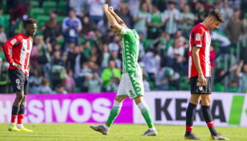 Joaquín anotó tres goles ante el Athletic en el duelo disputado en diciembre de 2019.