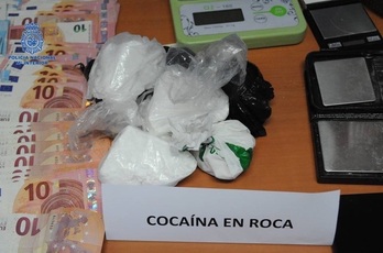 La Policía española ha detenido a ocho personas en Erribera. 
