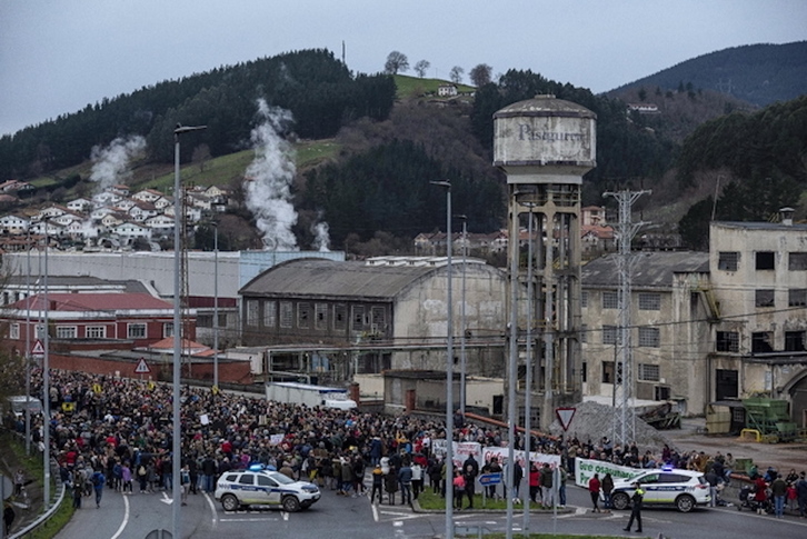 Imágen de archivo de una manifestación realizada frente a la planta de Glefaran.