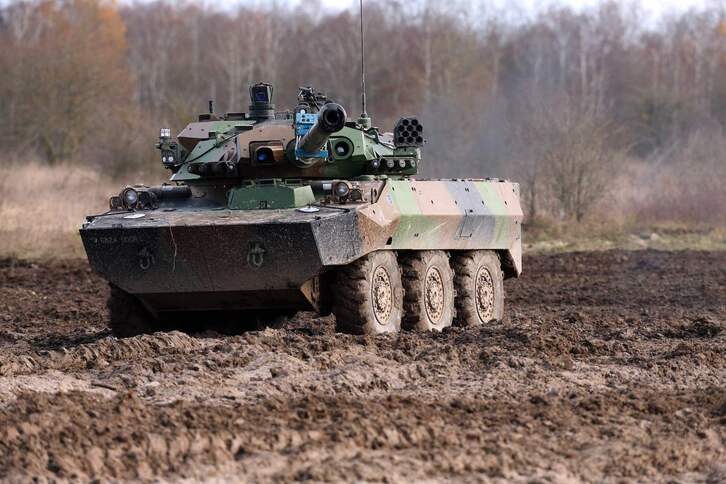 Imagen del carro de combate AMX-10 RC que París enviará a Ucrania.