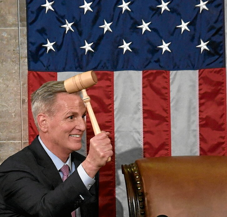 Kevin McCarthy, tras ser elegido «speaker».