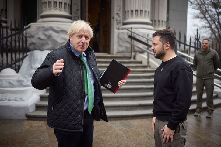Zelenski recibió hace dos días en Kiev al ex primer ministro británico Boris Johnson. 