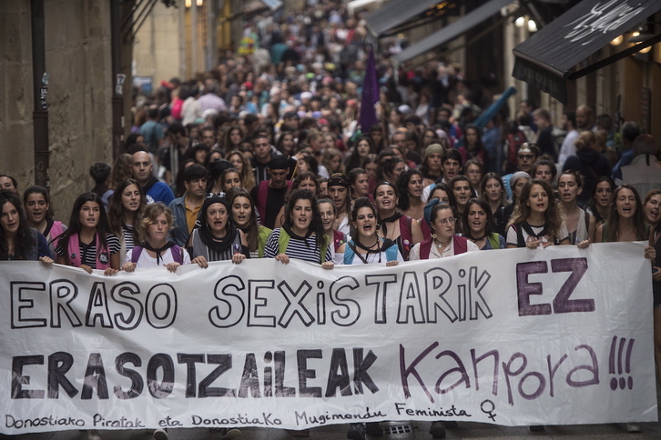 Imagen de archivo de una protesta por las agresiones sexistas.