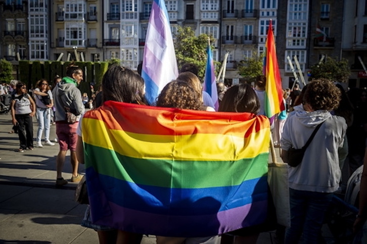Imagen de archivo de una movilización realizada con motivo del día contra la LGTBIfobia.