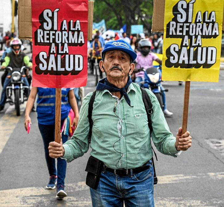 Manifestación en Cali a favor de la reforma.