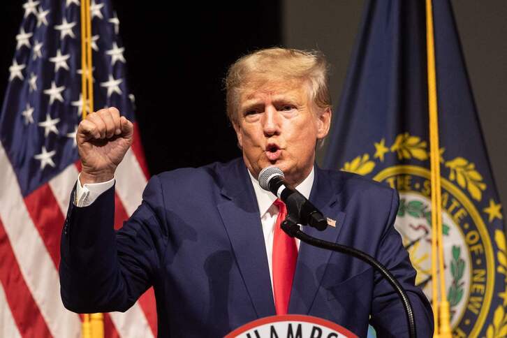 El expresidente de EEUU Donald Trump, durante un reciente acto. 