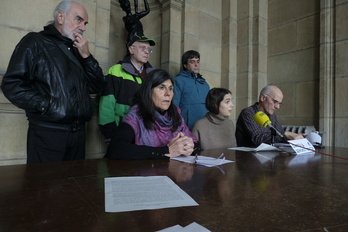 Comparecencia de Zaintza Demokratizatuz en Donostia.