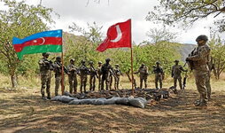 Militares turcos y azeríes en Nagorno Karabaj. EUROPA PRESS