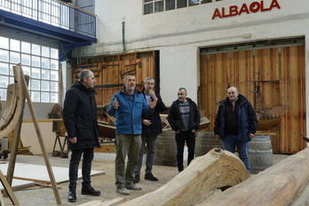 ‘Ataunen arraunen’ proiektuan parte hartu duten kideetariko batzuk.