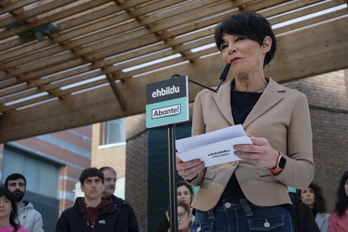 Maddalen Iriarte, en el acto de EH Bildu en Errenteria.