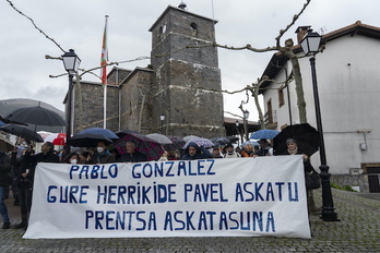 Pablo Gonzalezen askatasuna eskatzeko elkarretaratzea