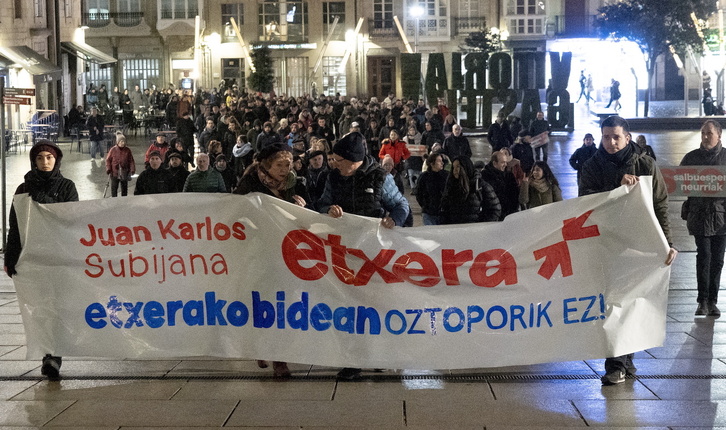 Juan Karlos Subijanaren gradu erregresioa salatzeko mobilizazioa Gasteizen.