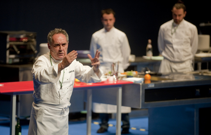 Ferran Adrià en un congreso de Gastronomika, organizado por Vocento