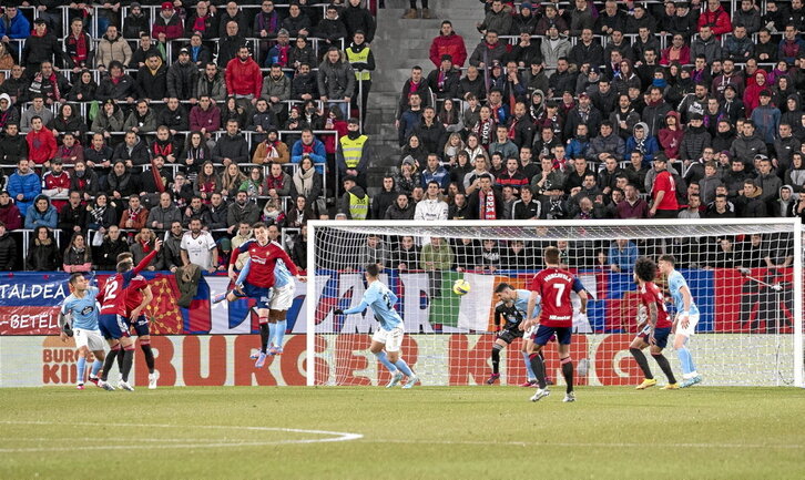 Osasuna no consiguió marcar ante el Celta en El Sadar.