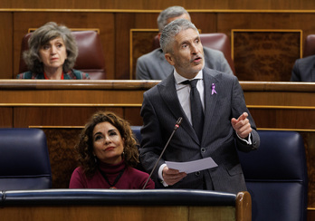 Marlaska interviene en el Congreso. 