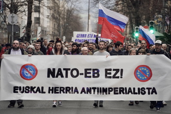 NATOren aurkako manifestazioa Bilbon.