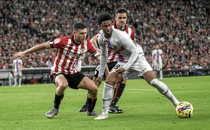 Balde fue un muro ante un Athletic que terminó metiendo al Barça en su área.