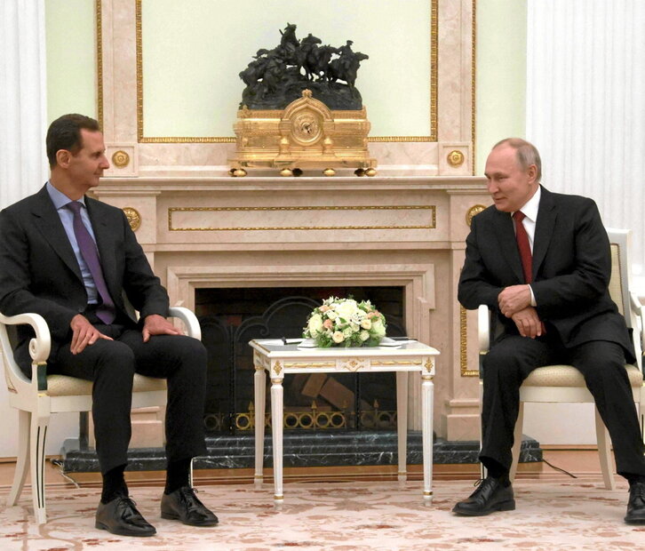 El presidenten sirio, Bashar al-Assad, con su homólogo ruso, Vladimir Putin.