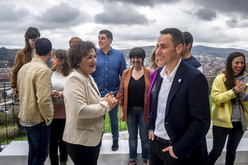 Iker Casanova en el acto celebrado este domingo en Kobetas.