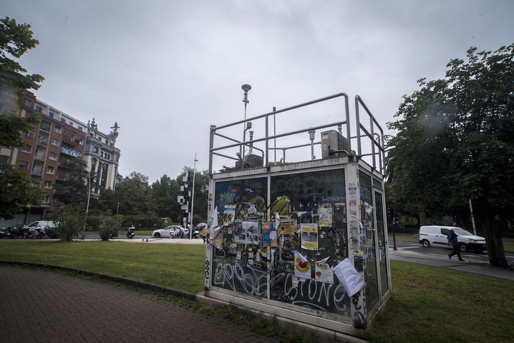 Estación de medida de diferentes tipos de contaminación, también atmosférica, en Donostia.