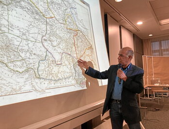 Shahzavar Karimzadi, durante su participación en la conferencia de Hamburgo el fin de semana.