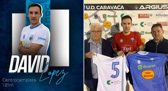 David L&oacute;pez ha jugado esta temporada en la Uni&oacute;n Deportiva Caravaca de Tercera Federaci&oacute;n. (@CaravacaUD)