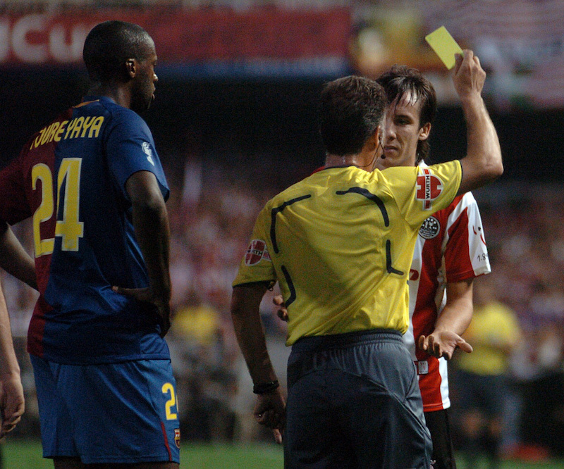 David L&oacute;pez fue titular en la final de Copa en Mestalla contra el Barcelona en 2009. (Monika DEL VALLE / FOKU)