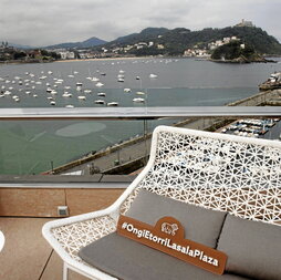 La bahía de La Concha desde la terraza del Hotel Lasala.