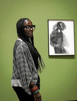 Lynette Yiadom-Boakye, en la exposición.