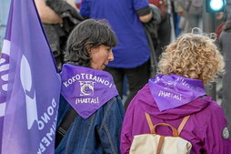 Imagen tomada en Donostia durante el pasado 8 de marzo.