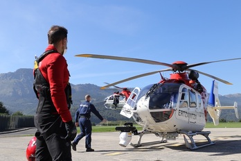 Imagen de archivo del helicóptero de rescate de la Ertzaintza.