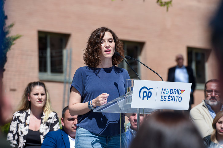 Isabel Díaz Ayuso en el acto celebrado en Leganés.