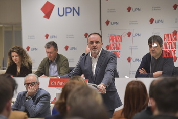 Esparza, durante su intervención ante el Consejo Político de UPN.