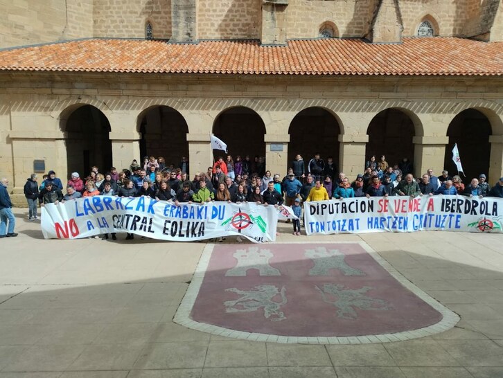 Imagen de la concentración celebrada en Labraza. 