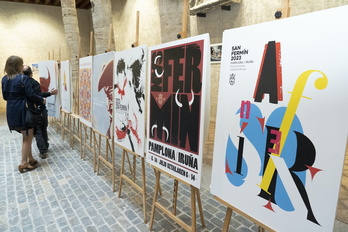 Presentación de los carteles finalistas del concurso de San Fermín