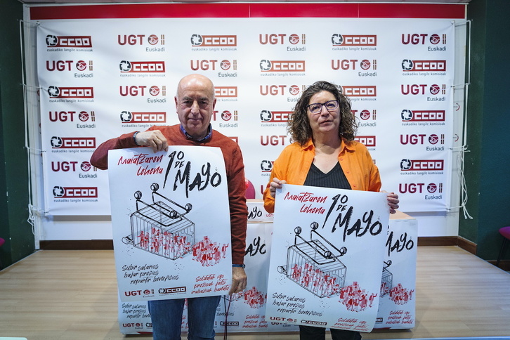Raúl Arza y Loli García, en su comparecencia ante los medios.