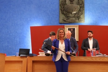 Toma de posesión de Amaia del Campo como alcaldesa de Barakaldo en 2019.