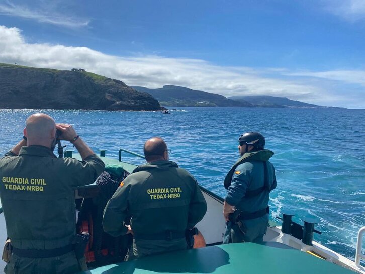 Imagen del dispositivo facilitada por la Guardia Civil en Bizkaia.