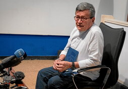 El negociador jefe del ELN, Israel Ramírez, alias Pablo Beltrán, en La Habana.