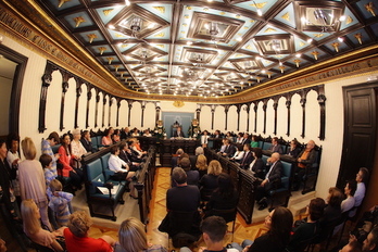 Imagen del primer pleno de esta legislatura en el Ayuntamiento de Gasteiz.